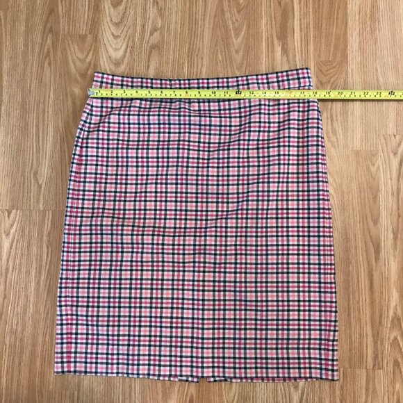 Lands End Skirt Pink & Black Plaid Knee-Length Womens Size 10 Cotton Classic - Picture 5 of 5